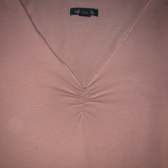 Light pink fitted basic top - Picture 3 of 4